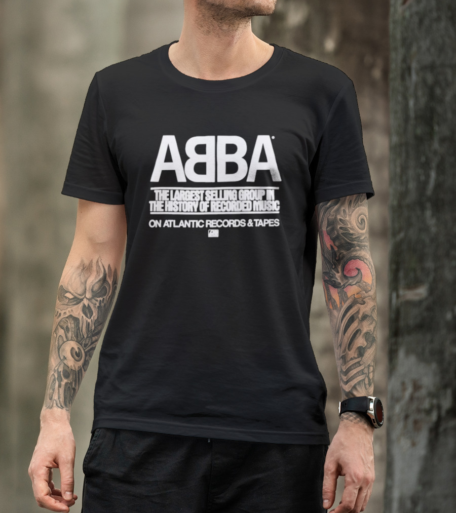 ABBA The Largest Selling Group In The History Of Recorded Music On Atlantic Records & Tapes T-Shirt