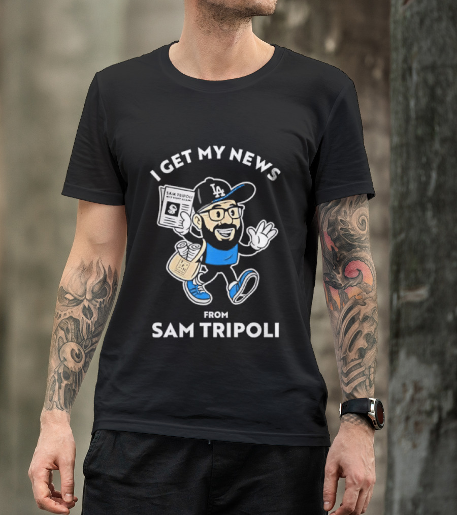 Sam Tripoli Los Angeles News Character LA Cap T-Shirt