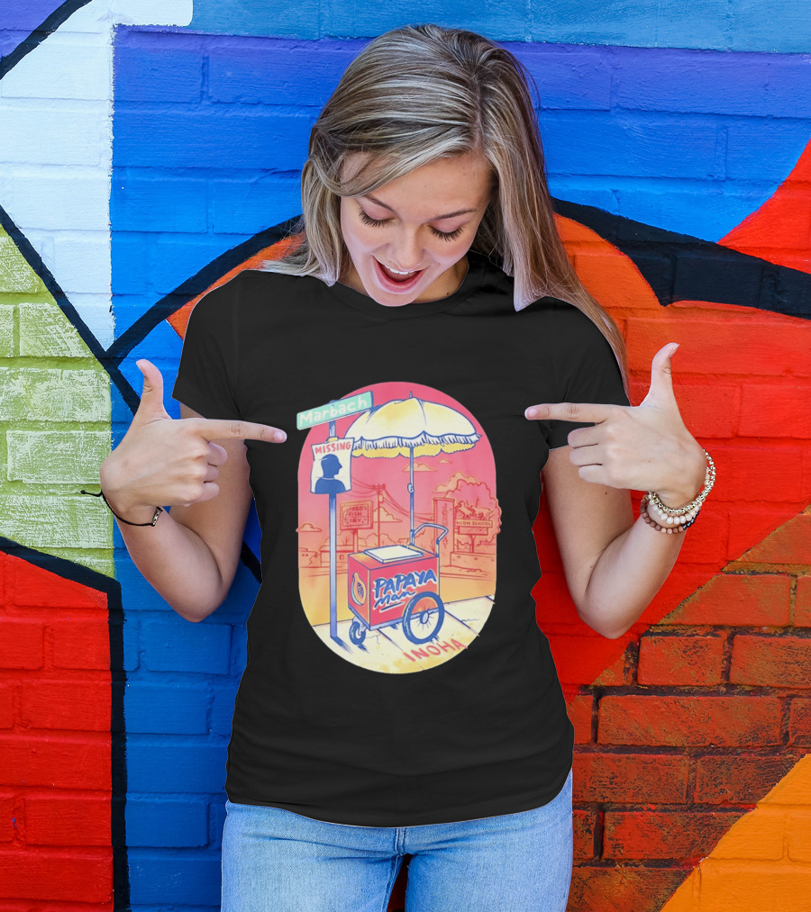 Marbach Inoha Papaya Man Missing High School Fred's Fish Fry T-Shirt