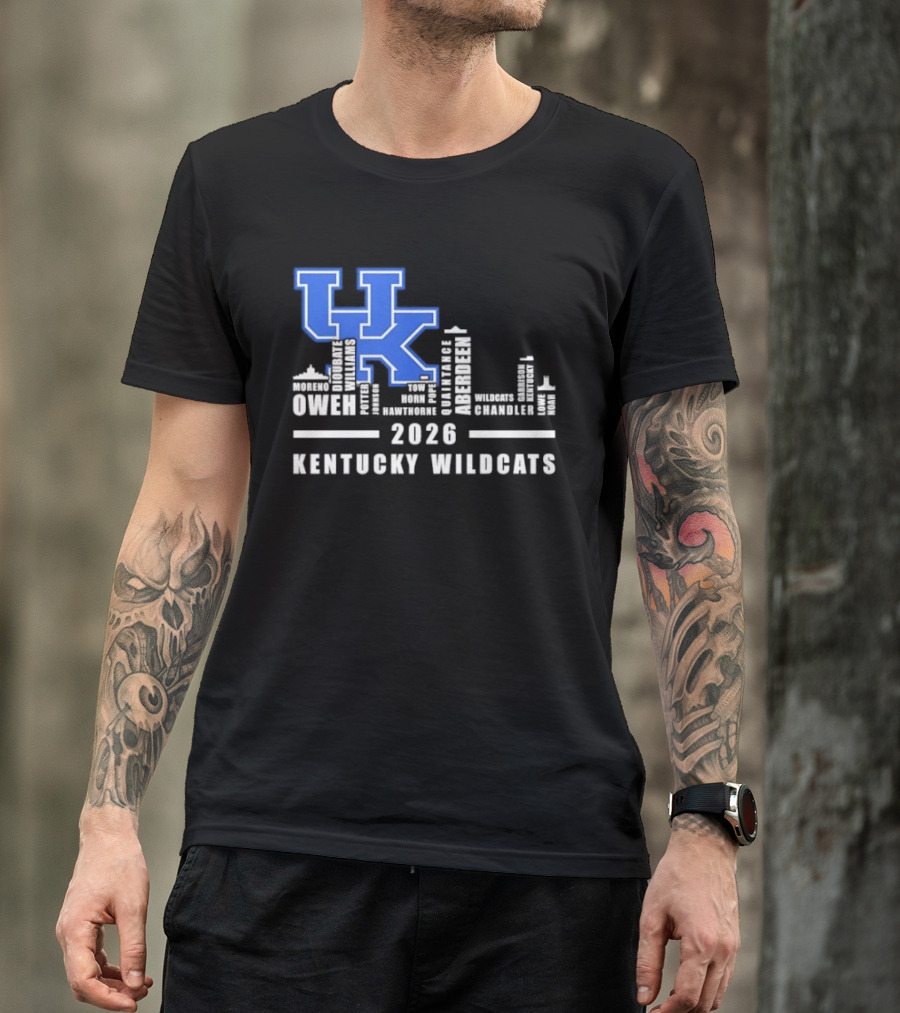 Kentucky Wildcats UK Logo 2026 Skyline Owen Players T-Shirt