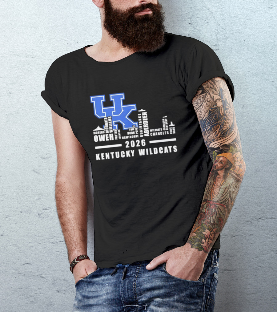 Kentucky Wildcats UK Logo 2026 Skyline Owen Players T-Shirt