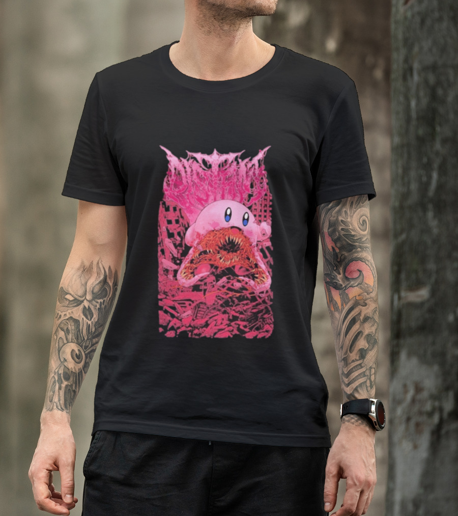 Distant Devourer Kirby Cosmic Horror Crossover Collage T-Shirt