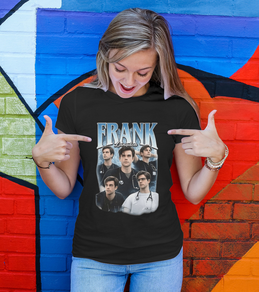 FRANK Langdon Doctor Character Lightning Background Stethoscope T-Shirt