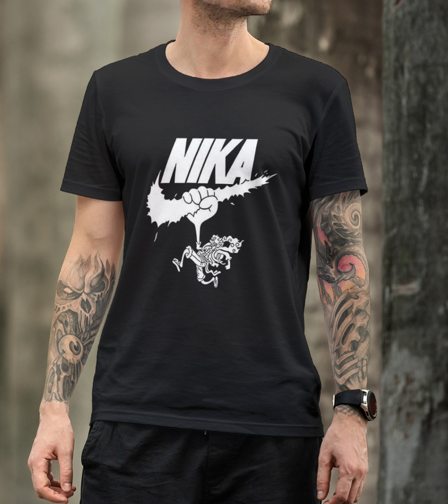 Nika Sun God One Piece Fist Logo Anime T-Shirt