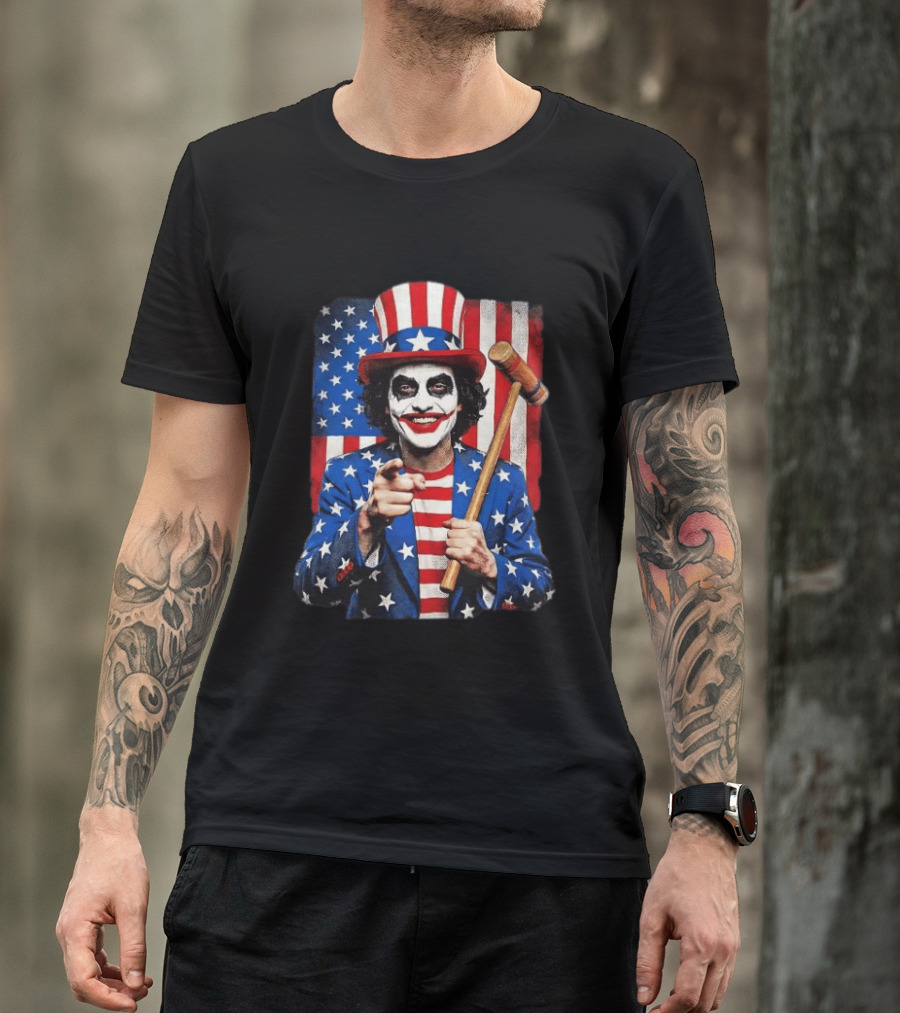 Uncle Jimmy USA Flag Joker Parody Patriotic Costume T-Shirt