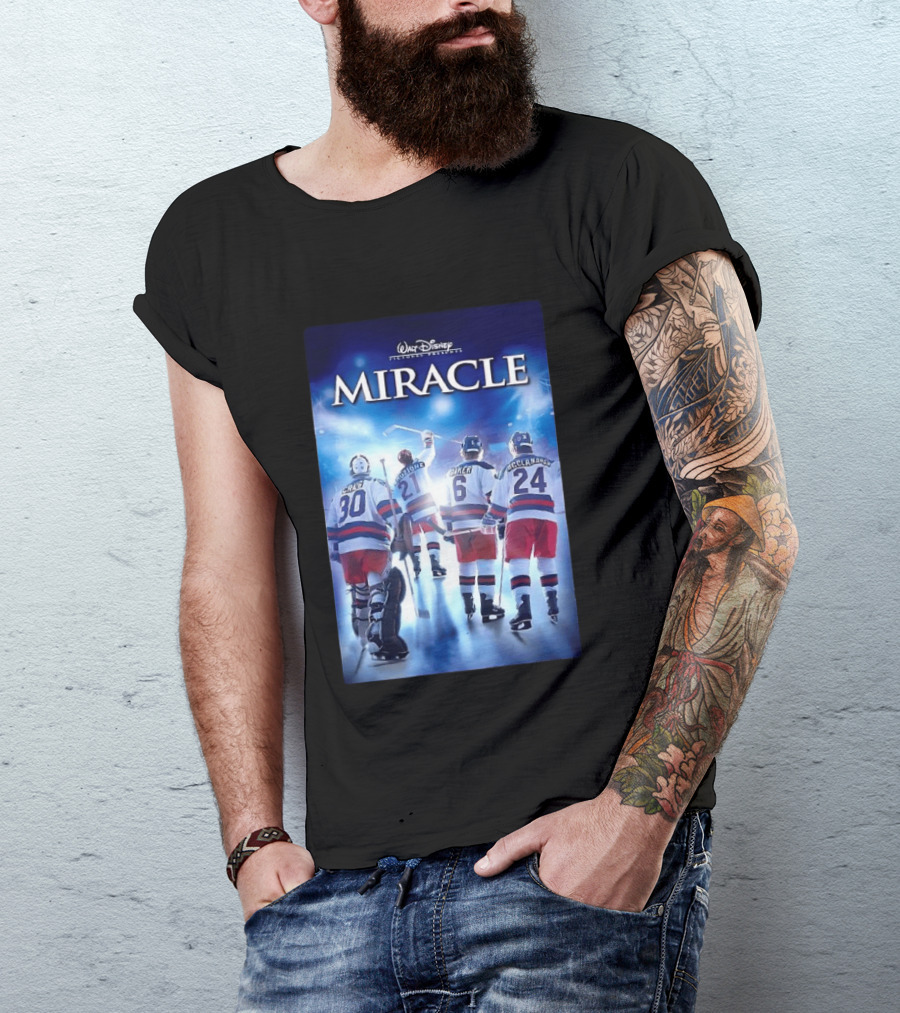 Walt Disney Pictures Presents Miracle NHL Craig Eruzione Baker McClanahan T-Shirt