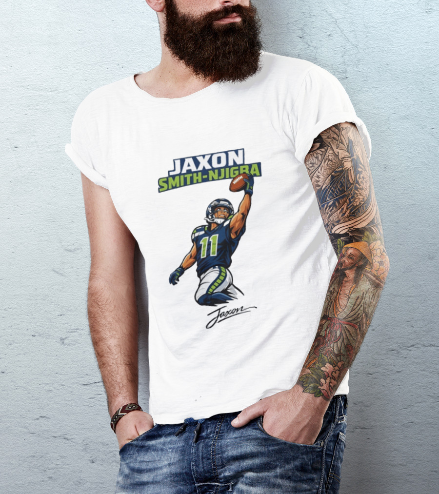 Jaxon Smith Njigba Seattle Football Catch Seahawks Number 11 T-Shirt
