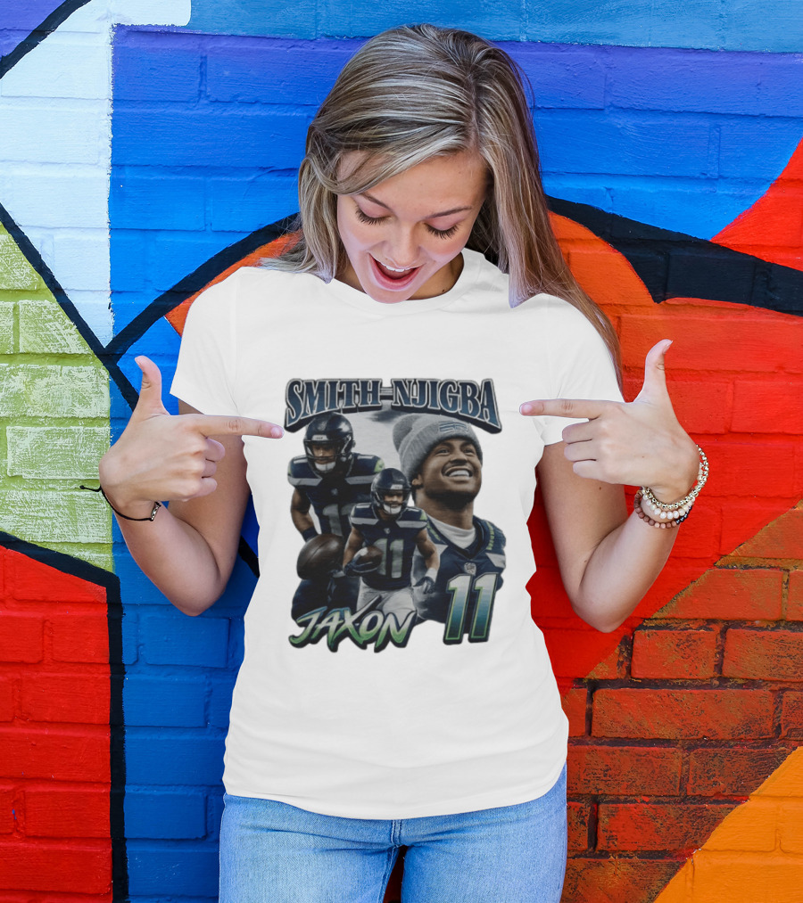 Jaxon Smith Njigba Seattle Seahawks 11 Player 90s T-Shirt