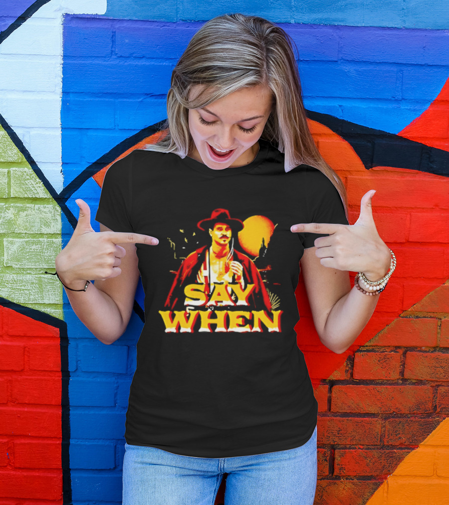 Doc Holliday Tombstone Say When Iconic Movie T-Shirt