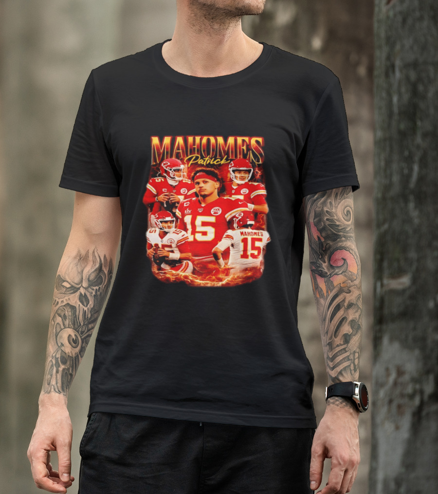 Patrick Mahomes Kansas City 90s KC Football Quarterback Chiefs NFL Champion T-Shirt