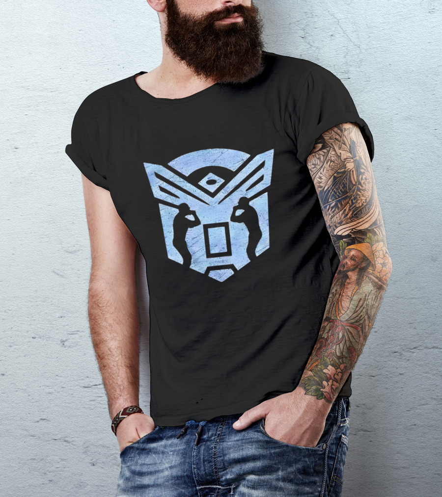 Autobats Baseball Transformers Logo Fusion T-Shirt