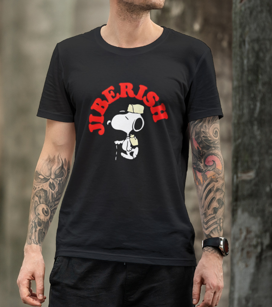 Jiberish Take A Hike Supima Snoopy Outdoors Adventure T-Shirt