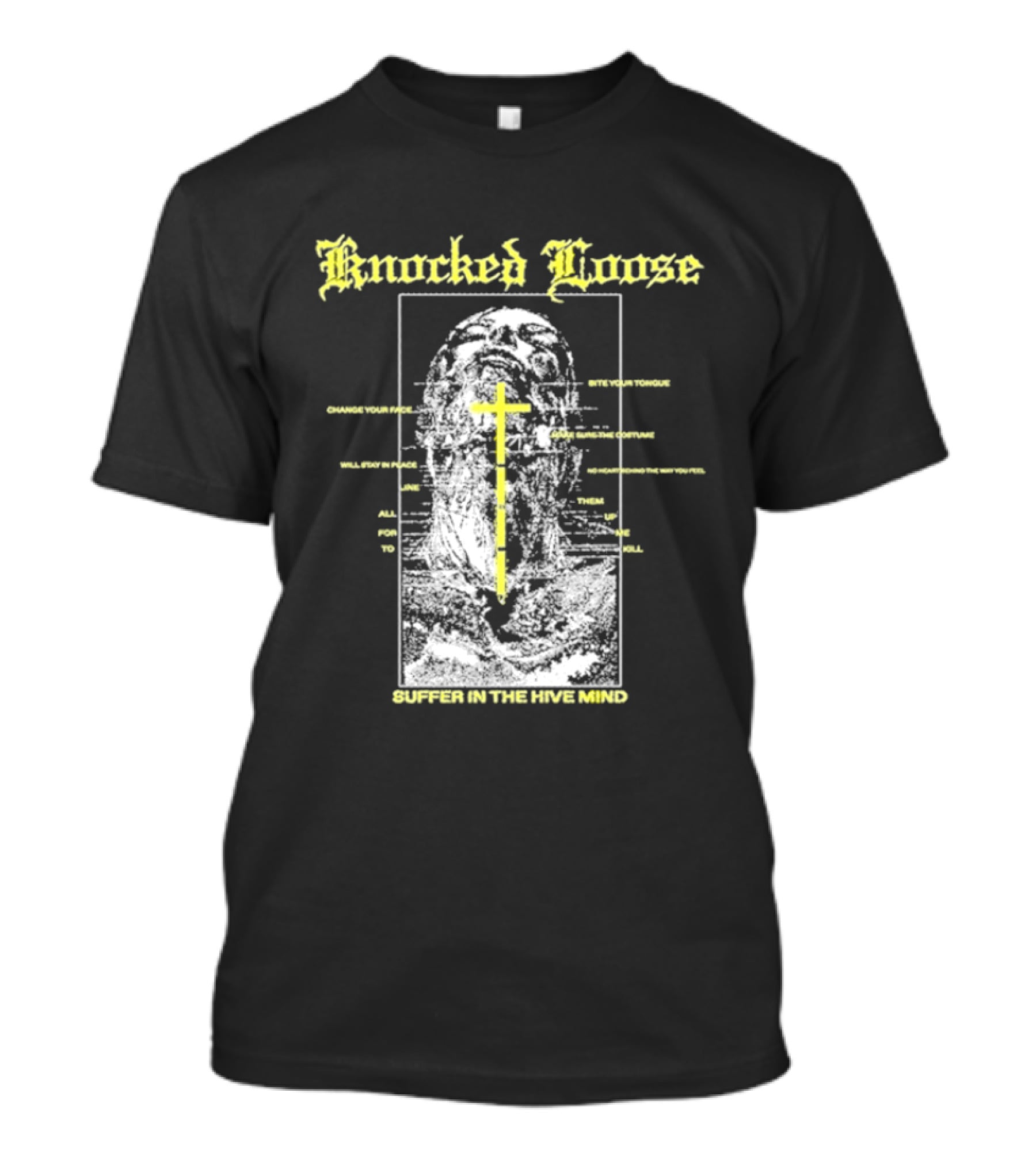 Knocked Loose Suffer In The Hive Mind Cross With Statue T-Shirt