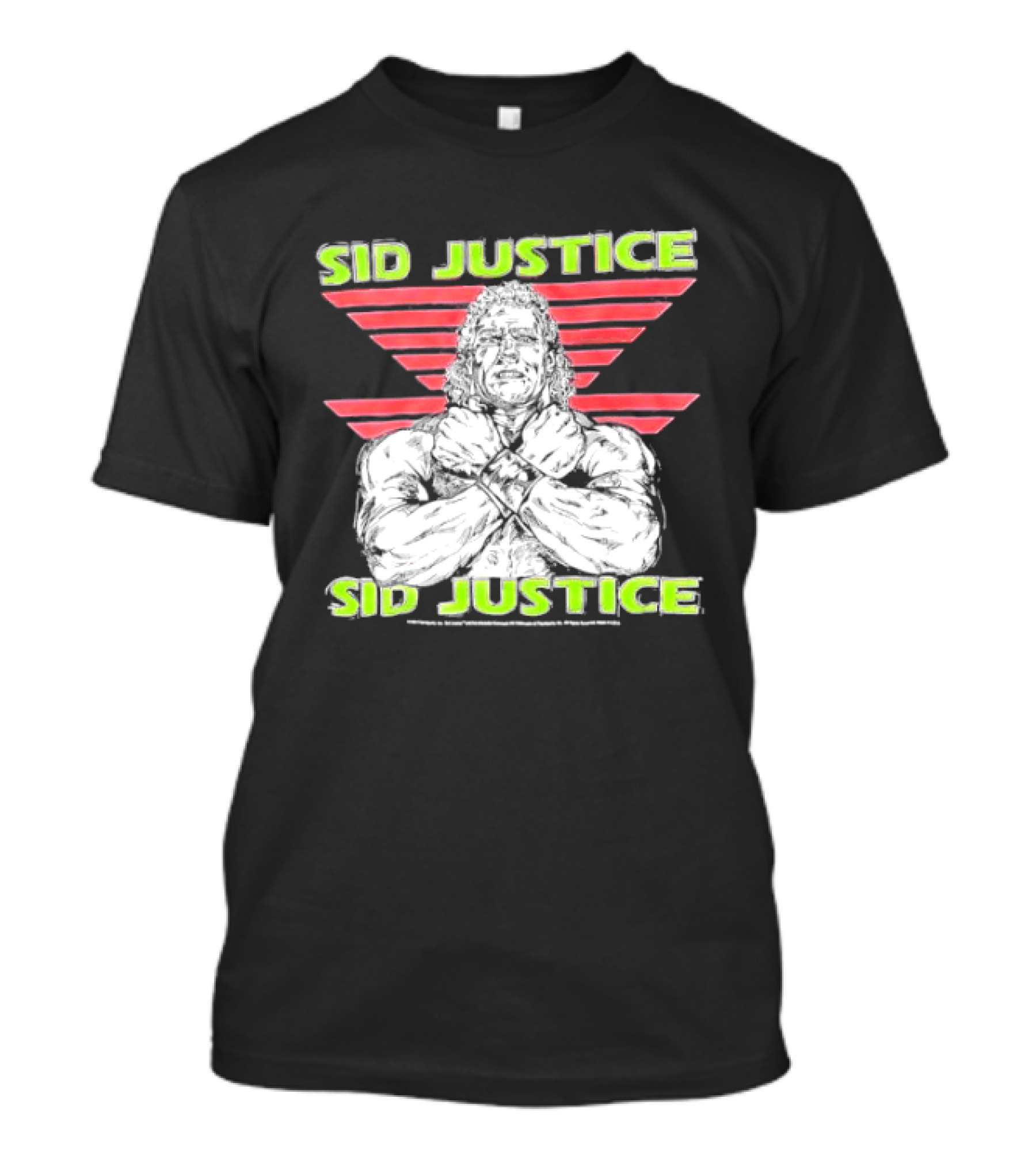 Sid Justice Wrestling Icon Retro Red T-Shirt