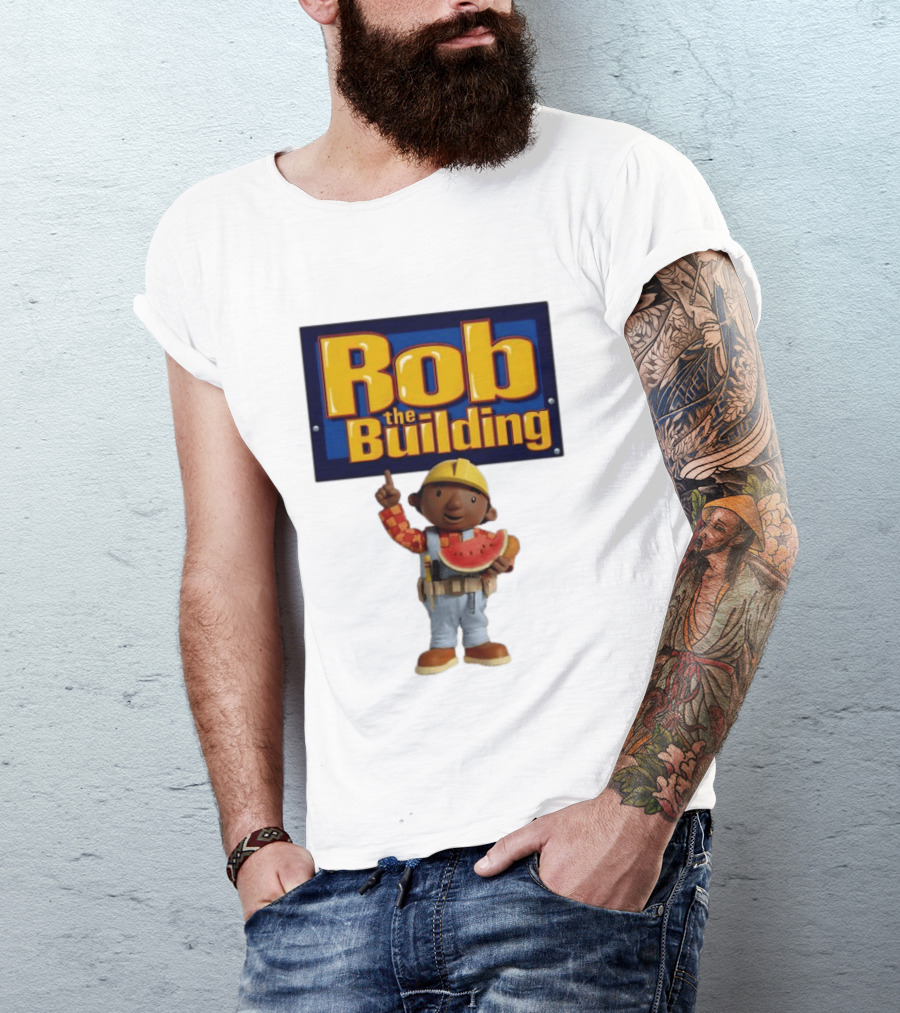 Rob The Building Watermelon Character Fun T-Shirt