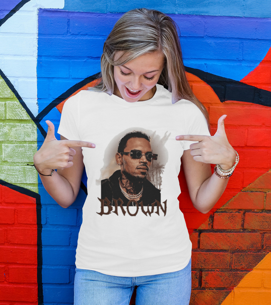 Chris Brown Highline Urban Style Sunglasses And Tattoos T-Shirt