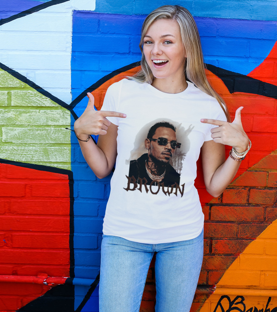 Chris Brown Highline Urban Style Sunglasses And Tattoos T-Shirt