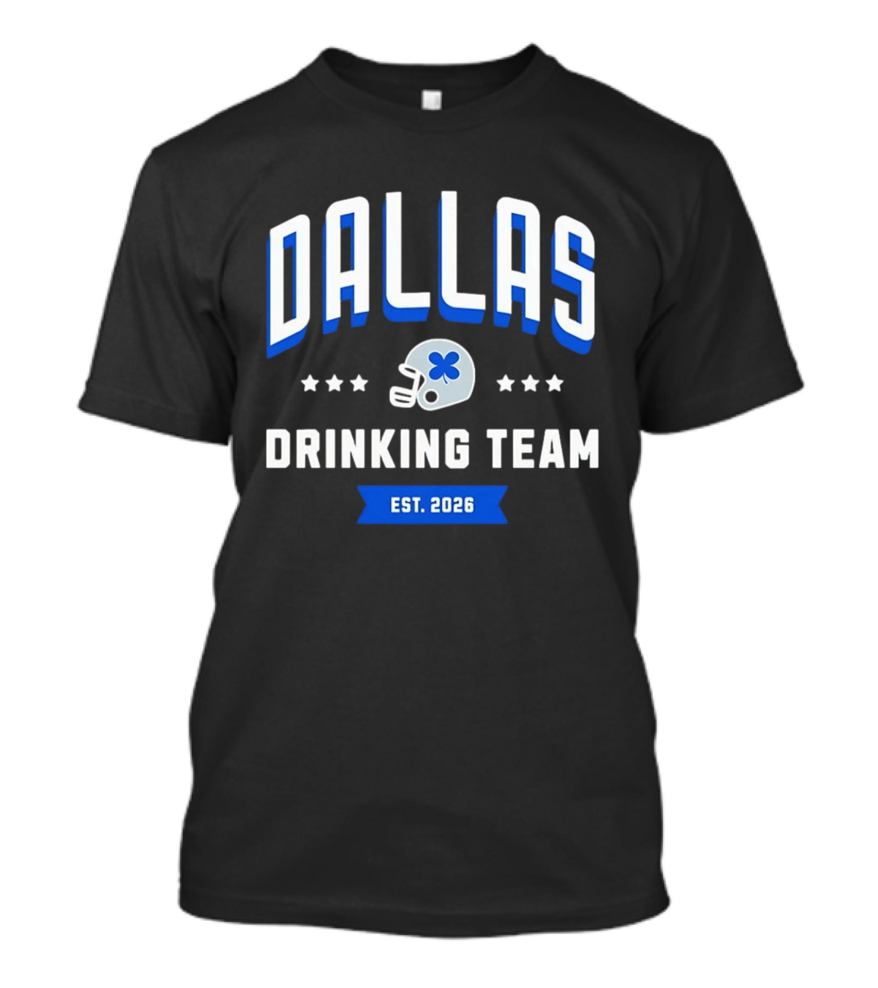 Dallas Cowboys Drinking Team St Patrick's Day Est 2026 Football Helmet Shamrock T-Shirt
