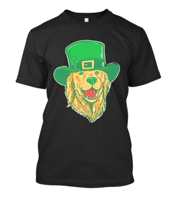 Leprechaun Golden Retriever St. Patrick's Day 2026 Celebration T-Shirt