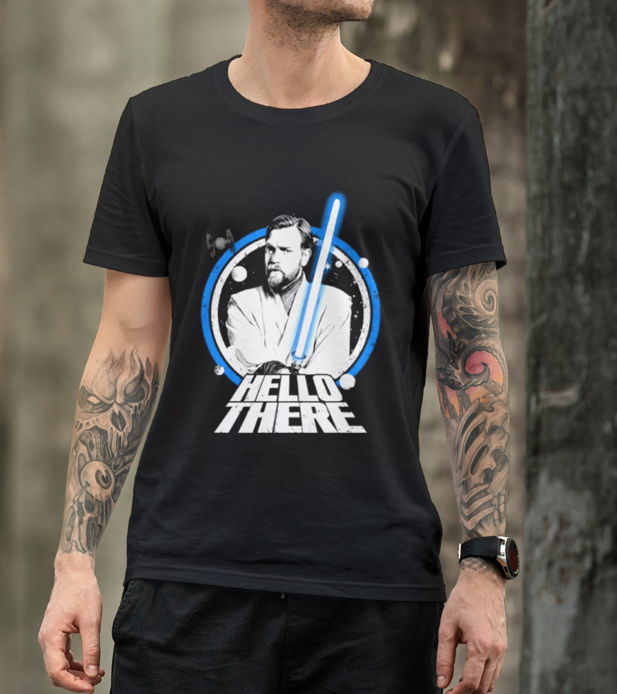 Obi Wan Kenobi Hello There Lightsaber Circle T-Shirt