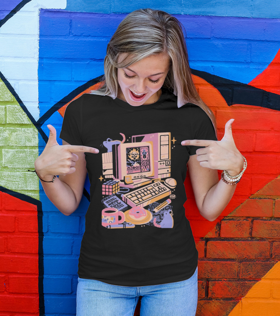 1000 Dead Draculas Computer Mice Retro Gaming Pastel Aesthetic T-Shirt