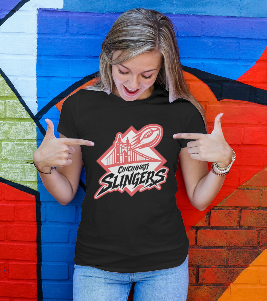 Cincinnati Slingers Football Bridge T-Shirt