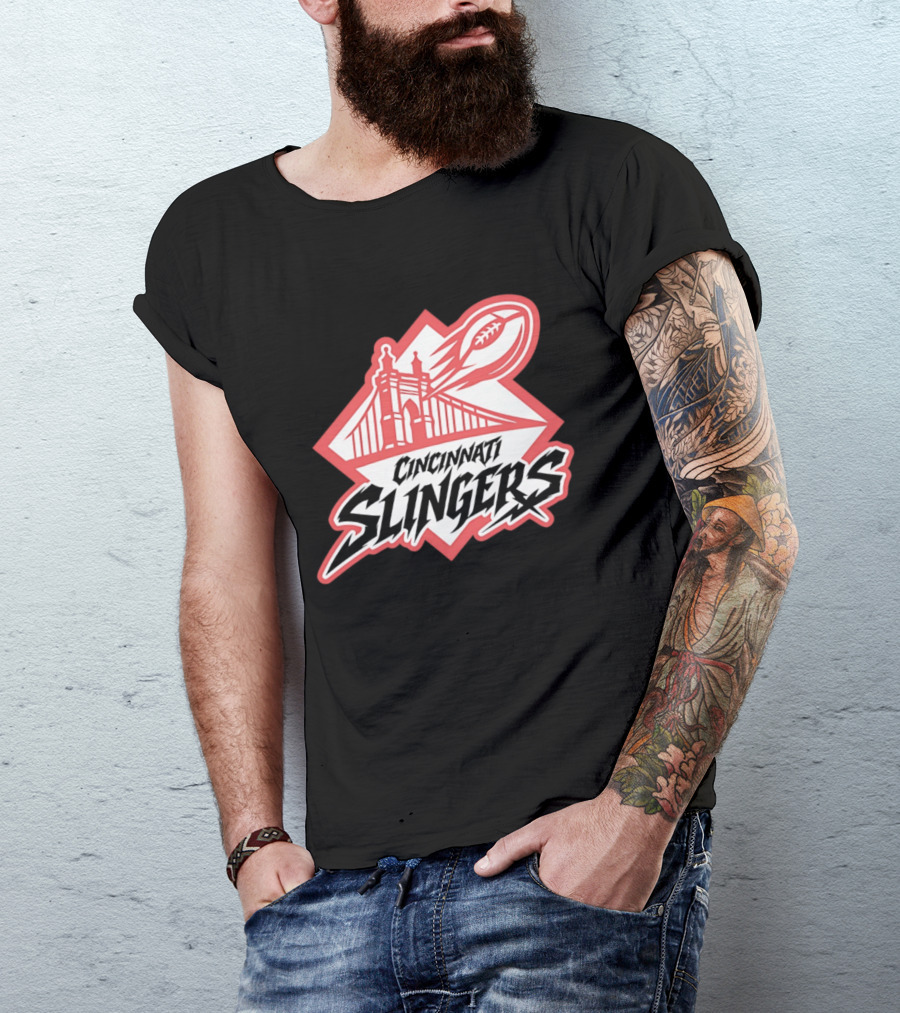 Cincinnati Slingers Football Bridge T-Shirt