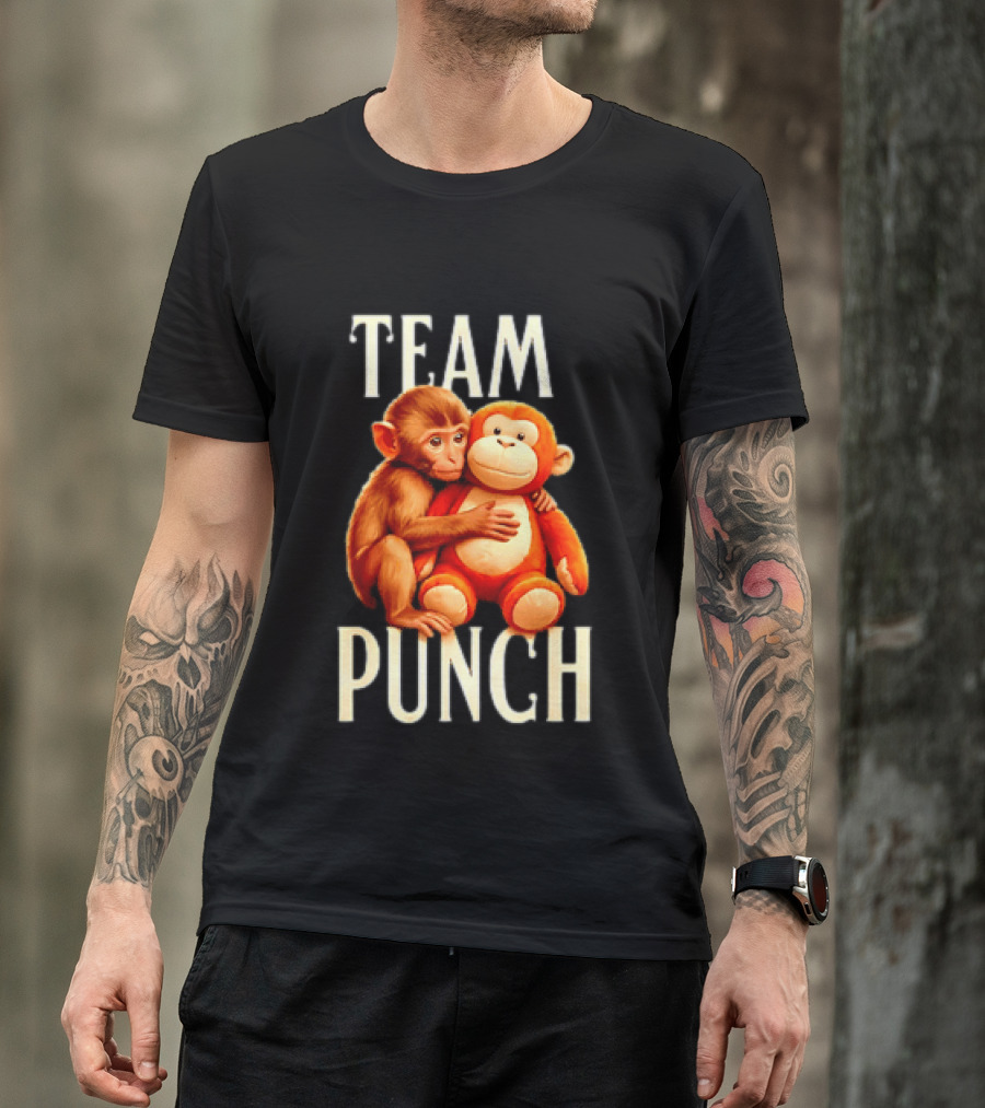 Baby Monkey Team Punch Cartoon T-Shirt