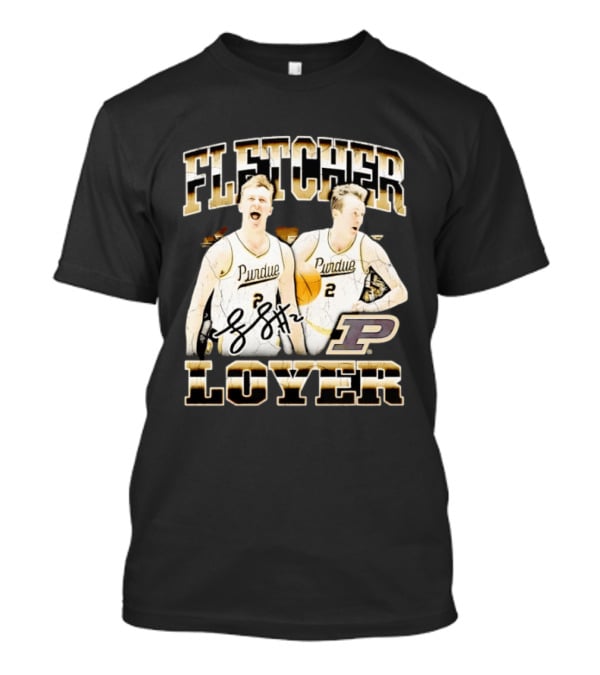 Purdue Boilermakers Fletcher Loyer Basketball Number 2 Signature T-Shirt