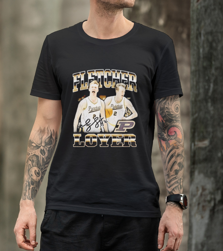 Purdue Boilermakers Fletcher Loyer Basketball Number 2 Signature T-Shirt