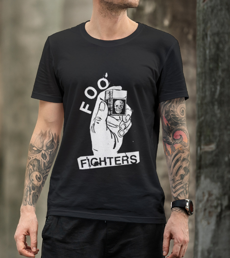 Foo Fighters Hand Holding Lighter Image Choose Your Colour T-Shirt