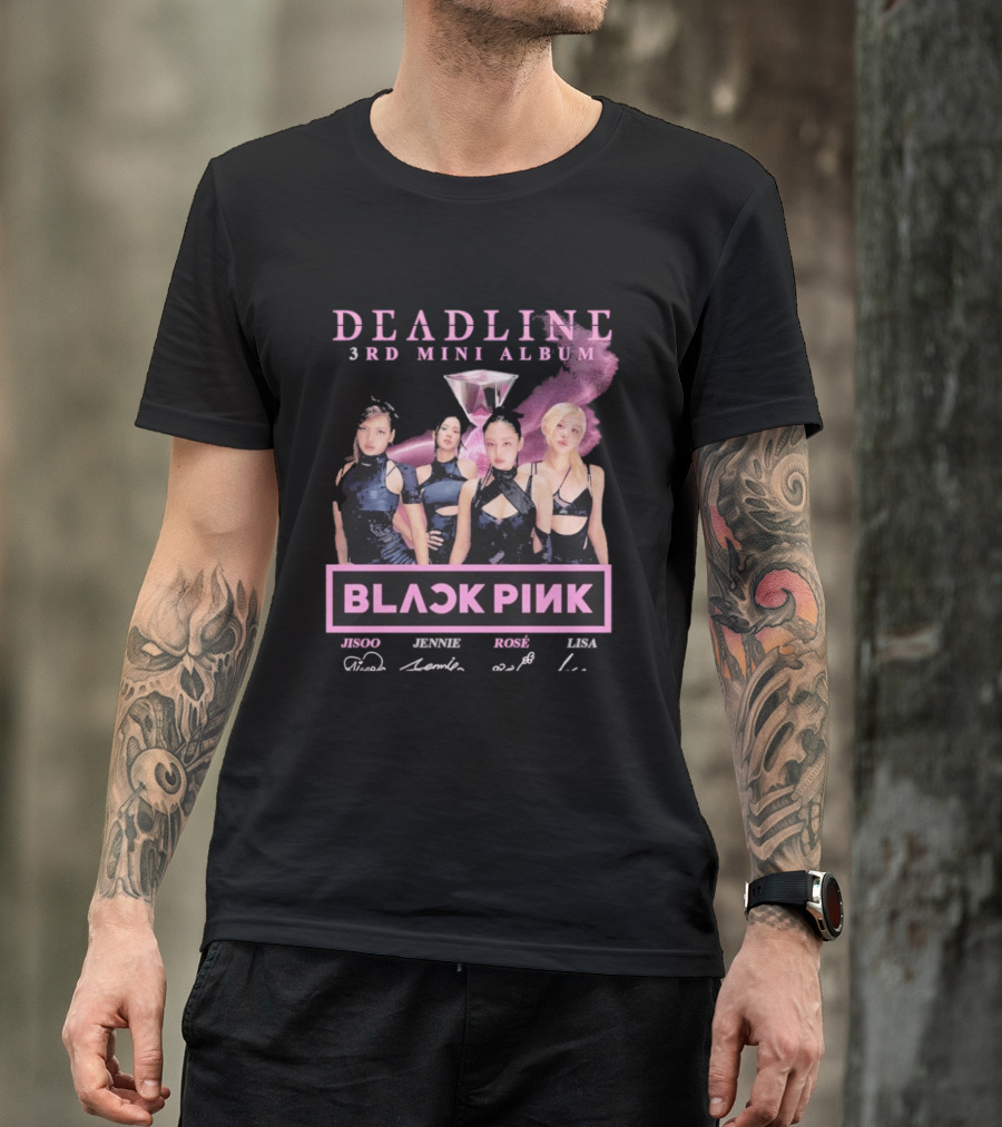 BlackPink Deadline 3rd Mini Album Jisoo Jennie Rosé Lisa T-Shirt