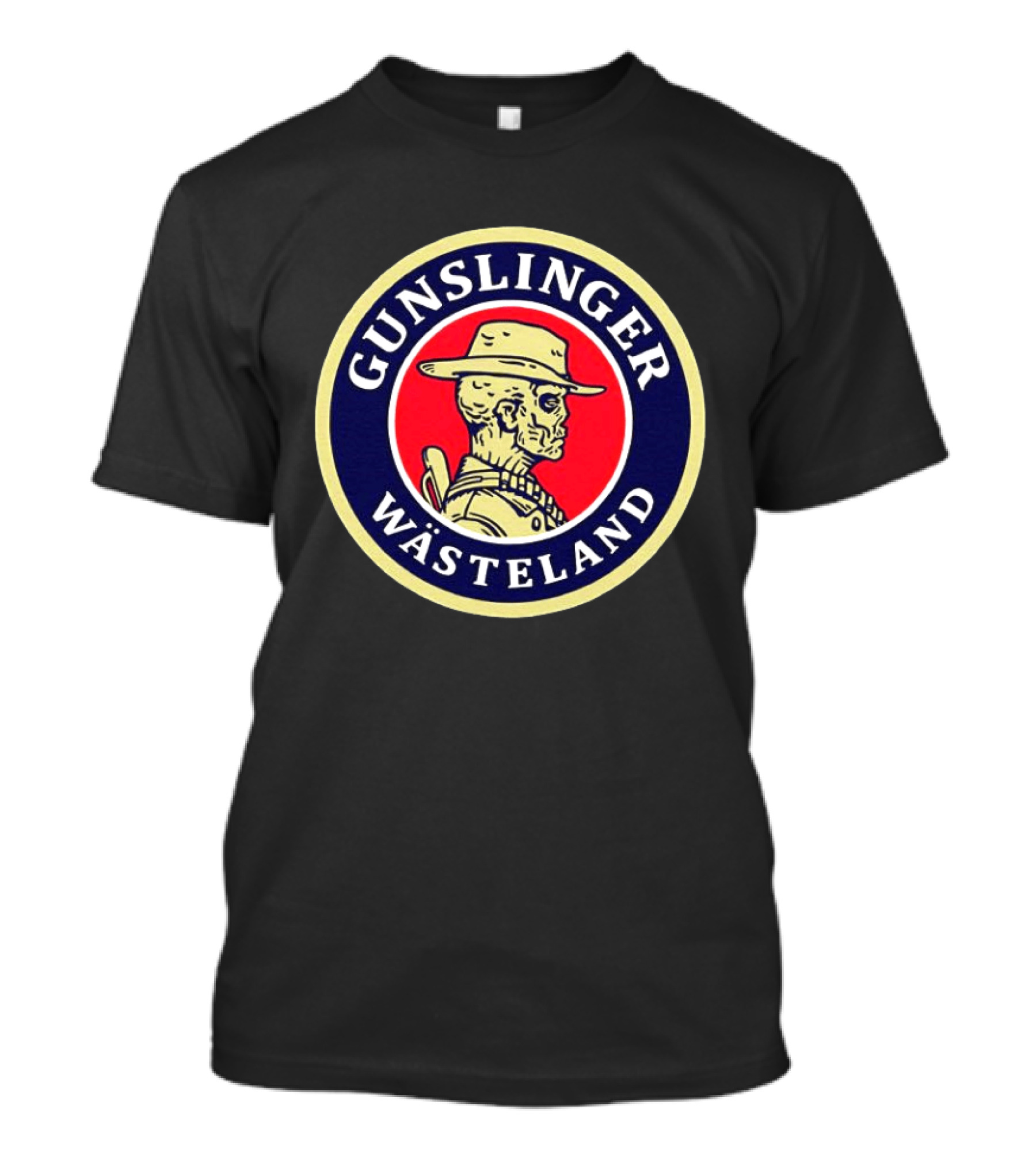 Gunslinger Wasteland Vintage Cowboy Skull T-Shirt
