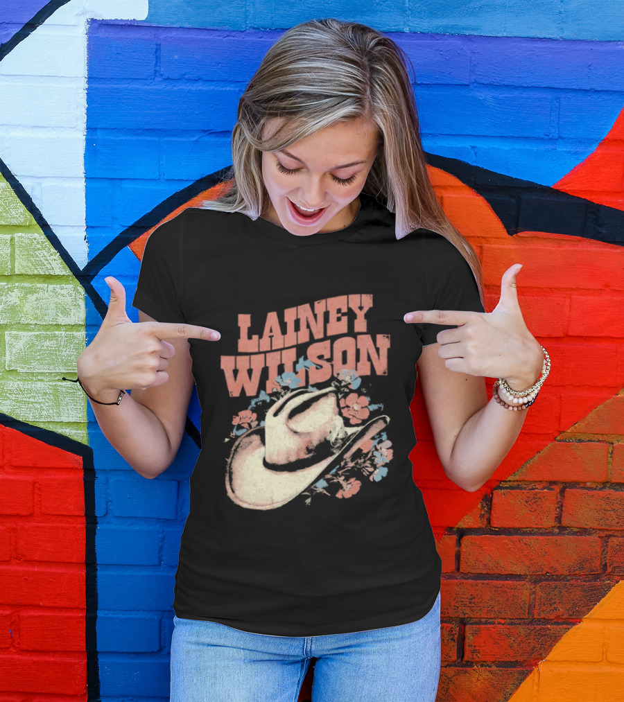 Lainey Wilson Country Music Western Hat Floral T-Shirt