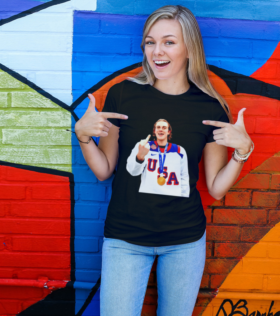 USA Gold Medal Middle Finger Olympic 2026 T-Shirt