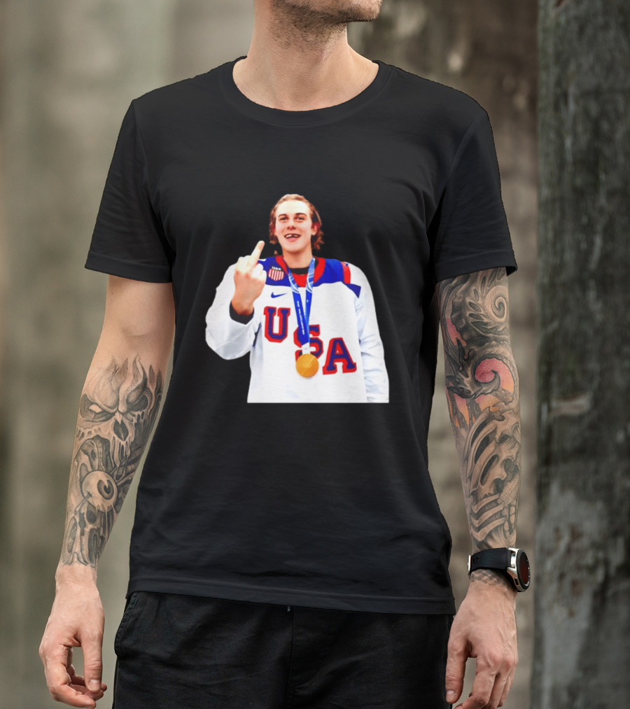 USA Gold Medal Middle Finger Olympic 2026 T-Shirt