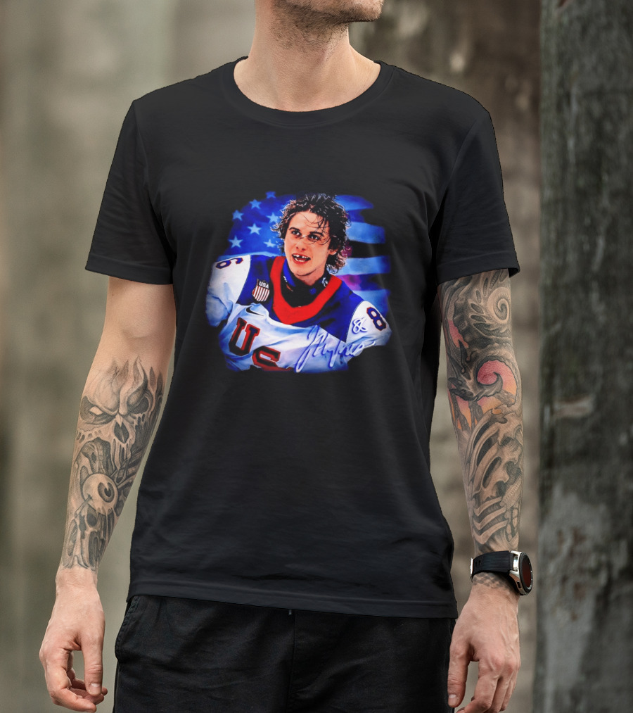 Jack Hughes US Flag Team USA Winter Olympics 2026 T-Shirt