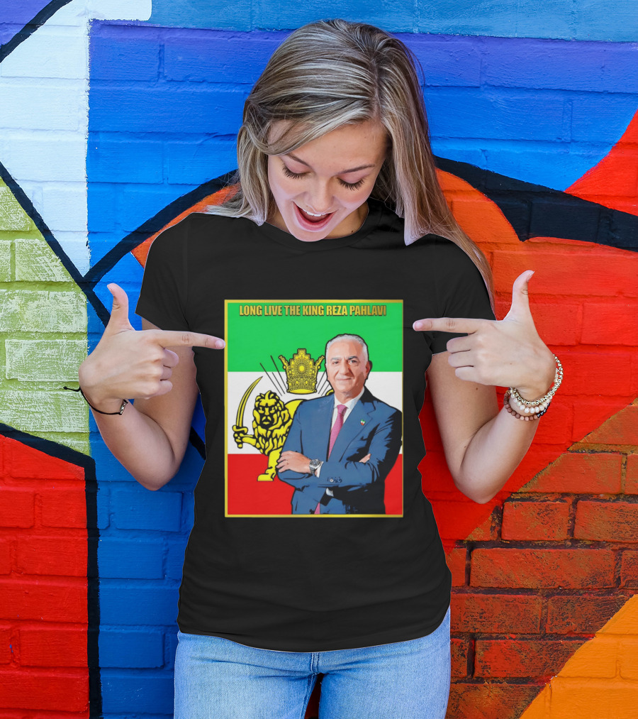 Long Live The King Reza Pahlavi Iranian Flag Lion T-Shirt