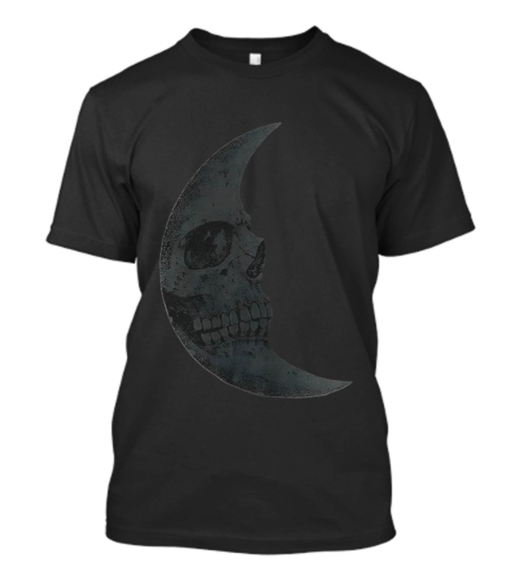 Lunar Crescent Skull Art Crescent Moon Skull T-Shirt