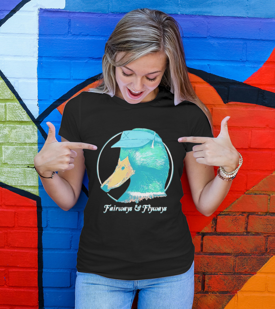 Fairways And Flyways Mallard Duck Head With Cap T-Shirt