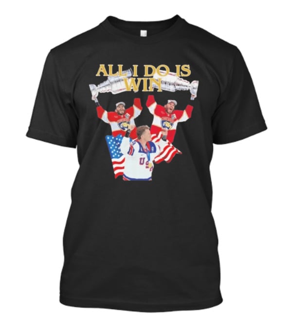 All I Do Is Win Matthew Tkachuk USA Hockey Panthers Flag T-Shirt
