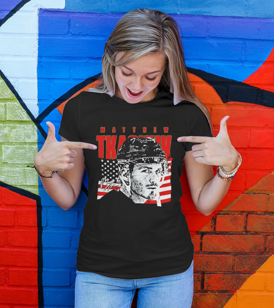 Matthew Tkachuk Usa Hockey Florida Stars And Stripes T-Shirt