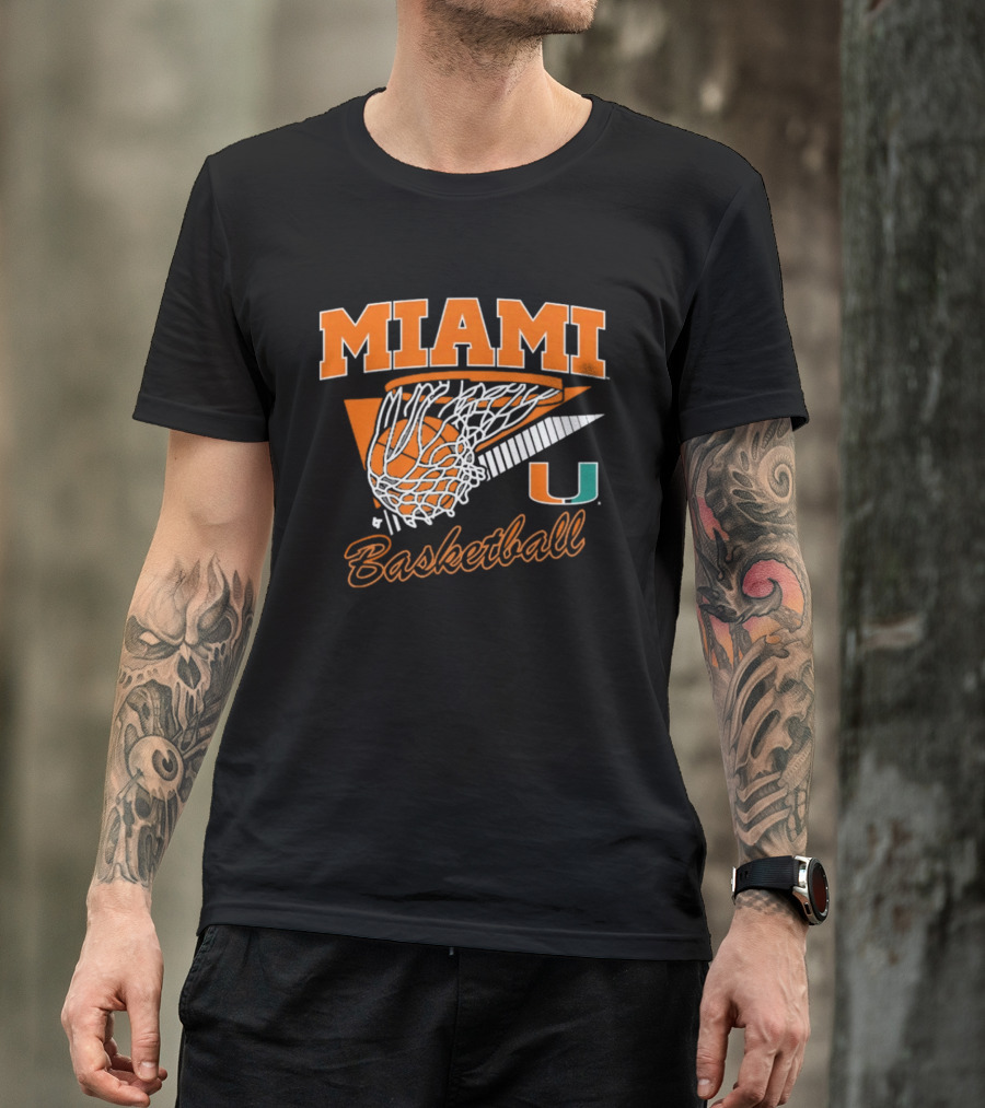 Miami Basketball U Basketball Swish T-Shirt