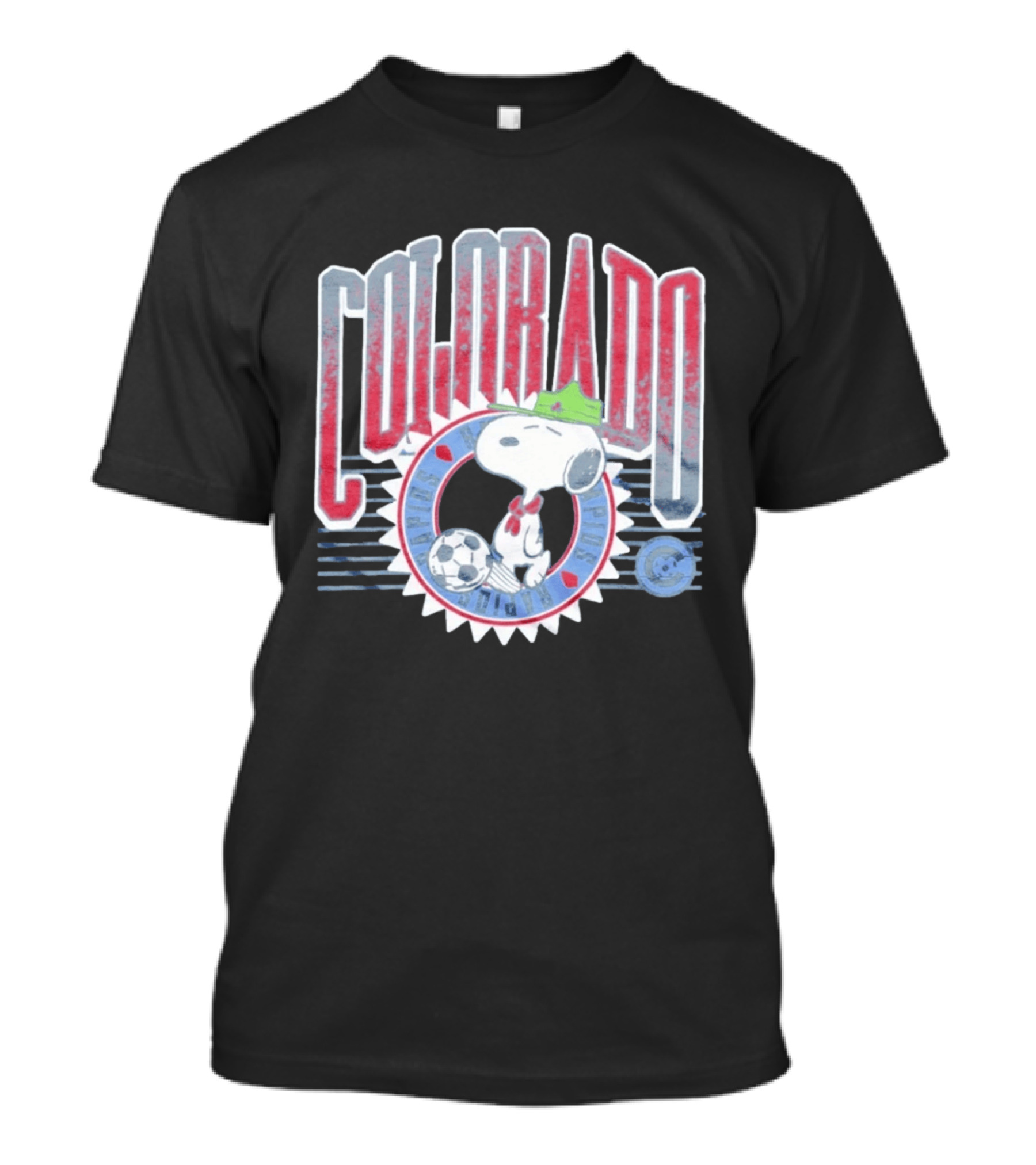 Peanuts Snoopy Colorado Rapids Soccer Cartoon T-Shirt
