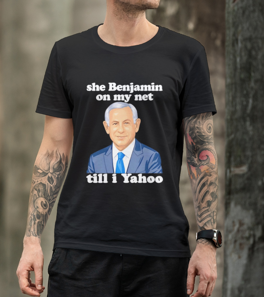 She Benjamin On My Net Till I Yahoo Cartoon Benjamin Portrait Blue Suit T-Shirt