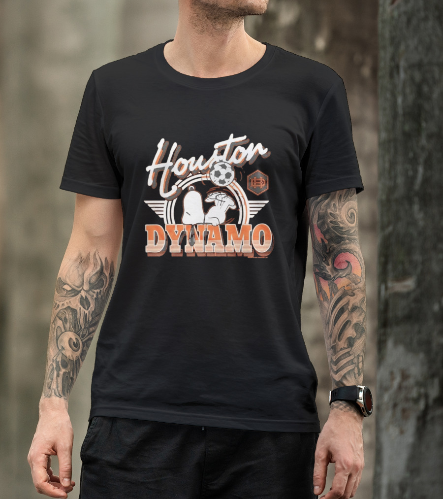 Houston Dynamo Snoopy Soccer Collaboration T-Shirt