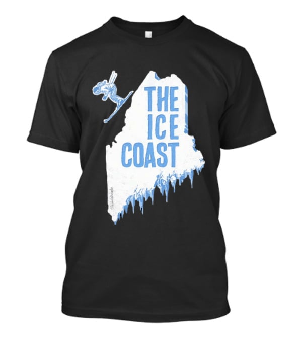 The Ice Coast Skier Jumping Map T-Shirt