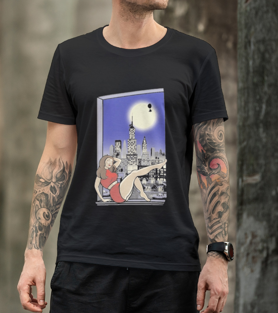 Pauline TheSpaceVixen Urban Moonlit Cityscape T-Shirt