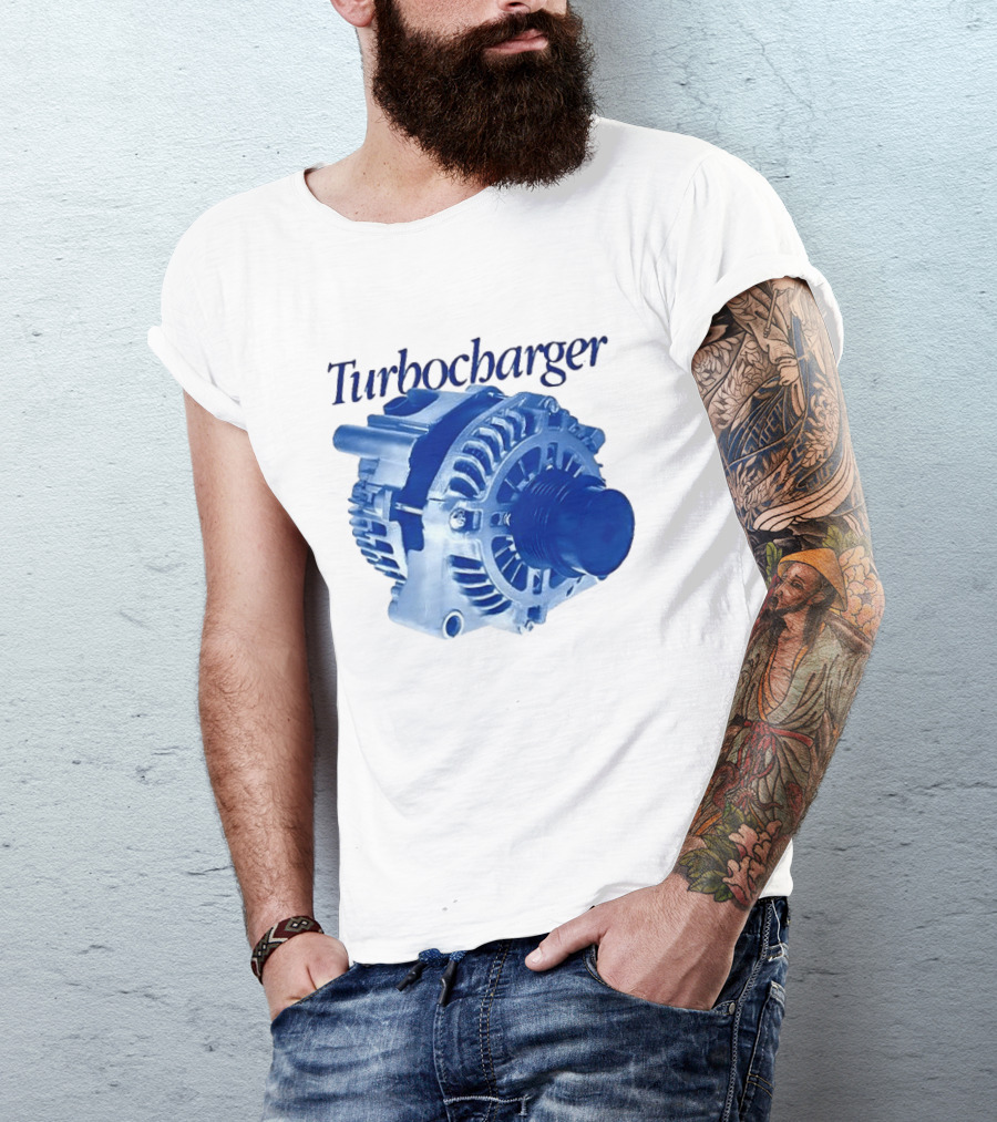 Turbocharger Alternator Blue Highlight T-Shirt
