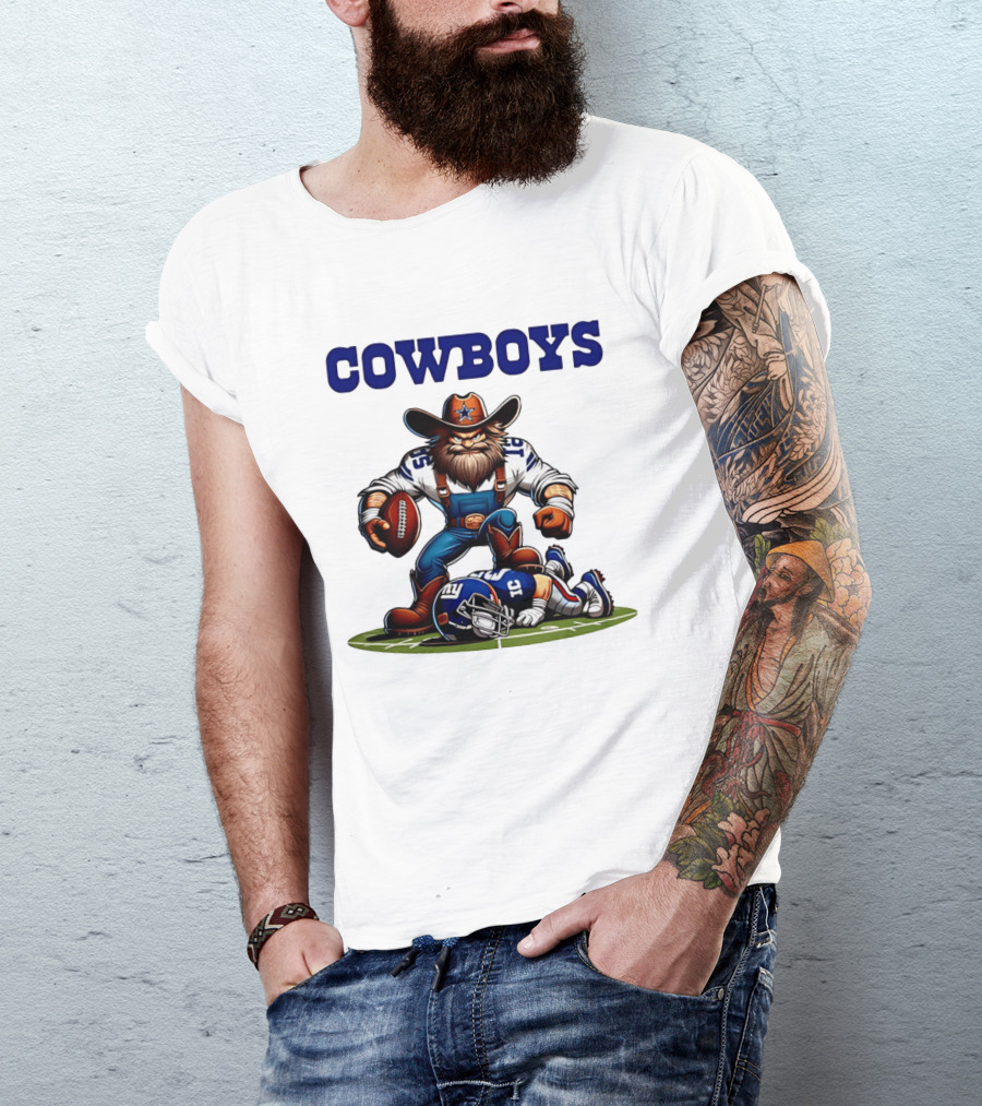 Cowboys Vs Giants Rivalry Iconic Clash Dallas Football Victory T-Shirt